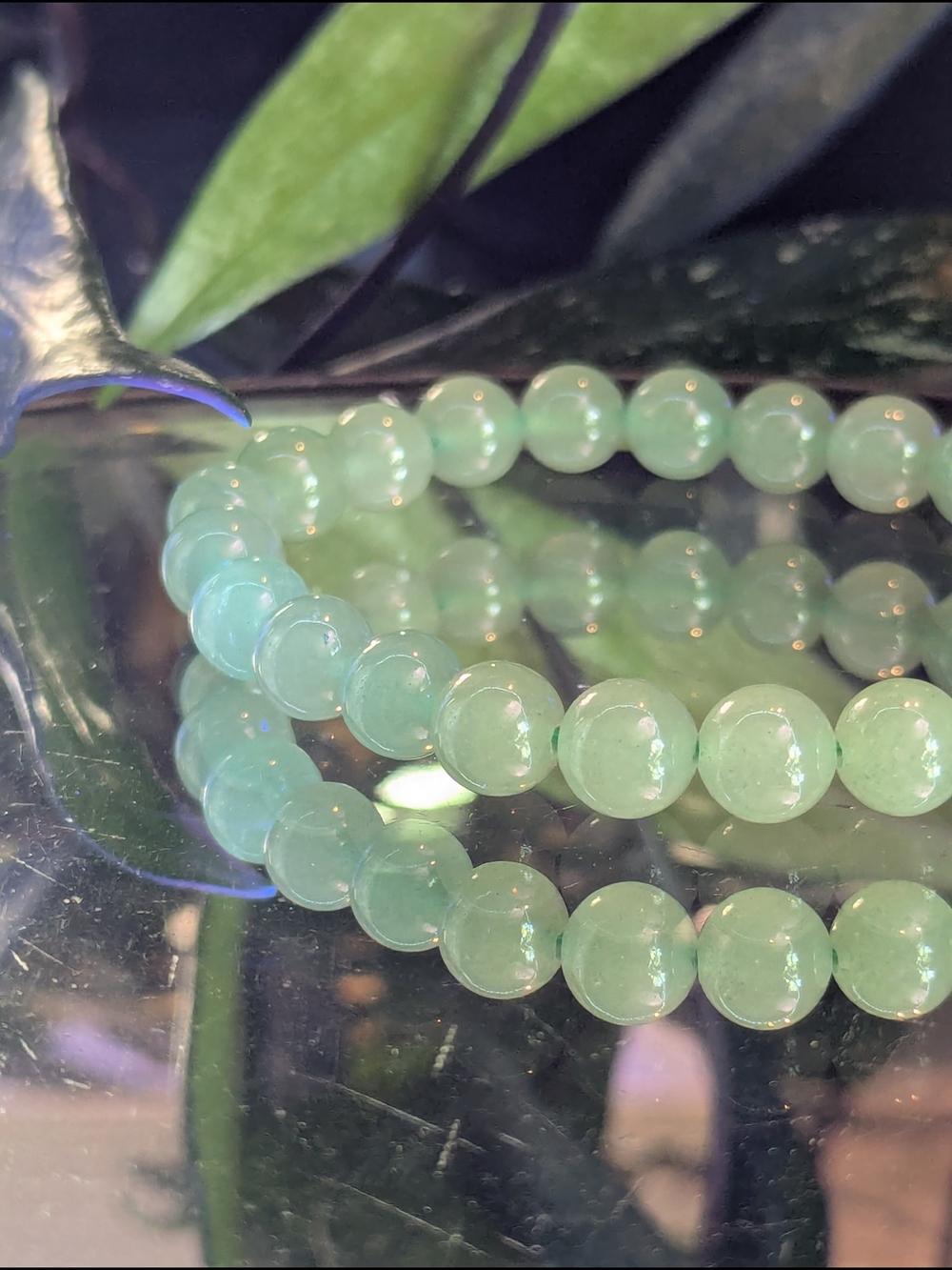 Gemmy B-Quality Adventurine Crystal Beaded Stretch Bracelet Specimine